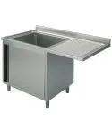 Spalator 1 cuva, picurator suspendat dreapta, suport dulap, 1200x600 mm