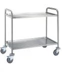 Carucior servire otel inoxidabil cu 2 niveluri 780x430 mm