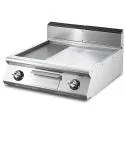 Gratar electric cu placa jumatate  2/3 neteda si 1/3 striata, de banc, 670x530 mm