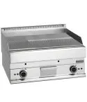 Grill electric cu placa 2/3 neteda si 1/3 cu caneluri, de banc, 695x520 mm