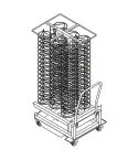 Carucior tip rack pentru farfurii, capacitate 20xGN2/1
