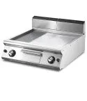 Grill electric cu placa cromata 2/3 neteda si 1/3 striata, de banc, 670x530 mm
