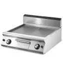 Grill pe gaz cu placa striata cromata, de banc, 695x610 mm