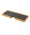 Platou servire fonta cu suport de lemn 14,2 x 33,2  - LAVA