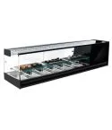 Vitrina sushi cu racitor, polita intermediara, 4xGN1/3