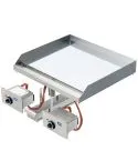 Gratar cu placa neteda cromata, drop-in, 685x585 mm