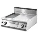 Grill electric placa cromata 2/3 neteda si 1/3 striata, de banc, 670x530 mm