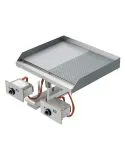 Gratar cu placa neteda si caneluri, drop-in, 685x585 mm