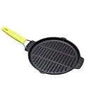Tigaie grill rotunda 23 cm, maner galben - LAVA