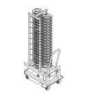 Carucior tip rack pentru farfurii, capacitate 20xGN1/1