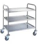 Carucior servire otel inoxidabil cu 3 niveluri 780x430 mm