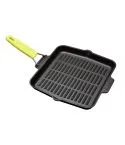 Tigaie grill patrata 24 x 24 cm, maner galben - LAVA