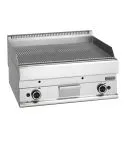 Grill pe gaz cu placa cu caneluri, de banc, 695x520 mm