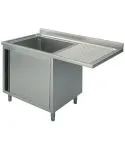 Spalator 1 cuva, picurator suspendat dreapta, suport  dulap, 1200x700 mm
