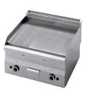 Grill pe gaz cu placa 2/3 neteda si 1/3 cu caneluri, de banc, 59,5x47 cm