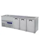 Modul refrigerat de servire, 2 cuva pe stanga, 3 usi pentru butoaie 50 l