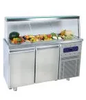 Saladeta cu 2 usi GN1/1, 4xGN1/1, structura de sticla