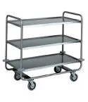 Carucior de serviciu otel inoxidabil cu 3 niveluri 1000x500 mm