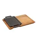 Grill fonta 22 x 15 cm cu suport dublu - LAVA
