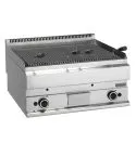 Grill pe gaz cu roca vulcanica, de banc