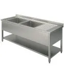 Spalator cu 2 cuve stanga, 1600x600 mm, picurator dreapta