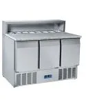 Banc pentru pizza cu 3 usi si 8 cuve GN1/6