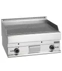 Grill electric cu placa cu caneluri, de banc, 695x520 mm