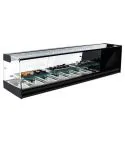 Vitrina sushi cu racitor, polita intermediara, 6xGN1/3