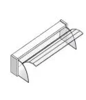 Structura Inox cu usa plexiglas pe 1 latatura pentru vitrina 3 GN 1/1
