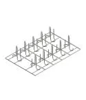 Grill suport pui rotisati capacitate 10 pui