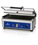 Grill cu contact cu placi netede canelate din fonta, de banc