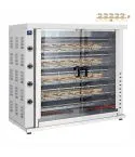 Grill pe gaz pentru pui, 6 tepuse pentru 30 pui