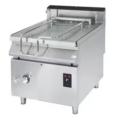 Tigaie basculanta pe gaz, 120 litri, bazin actionat electric