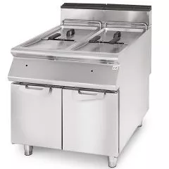 Friteuza pe gaz, dubla, 21 +21 litri