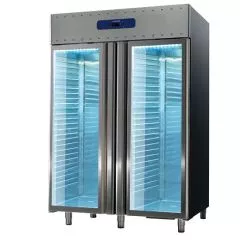 Dulap refrigerare, 2 usi vitrate, 1400 litri, GN 2/1