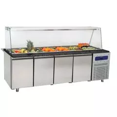 Modul refrigerat pentru preparare, 4 usi, 6xGN1/1