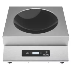 Wok cu inductie profesional patrat pentru instalare pe blat (plug-in); Cuva wok din vitroceramica rezistenta la impact, grosime 4 mm