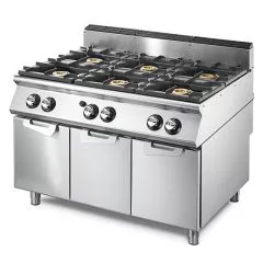 Masina de gatit pe gaz, 6 arzatoare, dulap inchis cu 3 usi