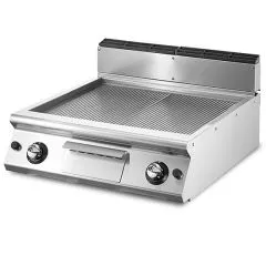 Grill pe gaz cu placa striata, de banc, 695x610 mm