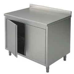 Masa tip dulap, cu rebord, 2 usi batante, 800x600 mm