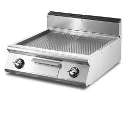 Gratar electric cu placa striata cromata, de banc, 670x530 mm