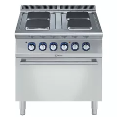 Masina de gatit Electrolux Professional cu 4 plite patrate (2,6 kW fiecare), alimentare electrica si cuptor cu alimentare electrica (6 kW)