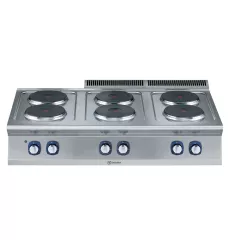 Masina de gatit Electrolux Professional cu 6 plite (2,6 kW fiecare), alimentare electrica, de banc