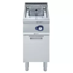 Friteuza autonoma Electrolux Professional alimentare gaz, 15 litri, cu o cuva in forma de „V” (arzatoare externe) si 1 cos