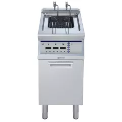 Friteuza electrica autonoma programabila Electrolux Professional, 15 litri, cu o cuva in forma de „V” (elementi de incalzire externi) si 2 cosuri