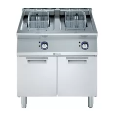 Friteuza electrica autonoma Electrolux Professional 14+14 litri, cu 2 cuve si 2 cosuri, elementi de incalzire externi