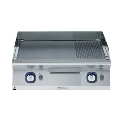 Grill pe gaz Electrolux Professional, de banc, placa neteda si placa nervurata