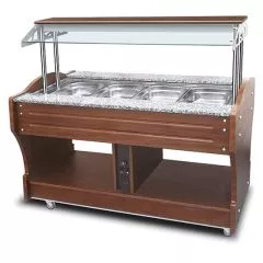 Bufet bain-marie model insula, 4xGN1/1, h150mm