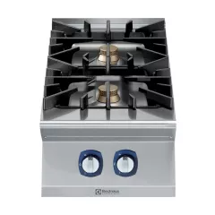 Masina de gatit cu 2 arzatoare (6 kW fiecare) Electrolux Professional, alimentare gaz, de banc