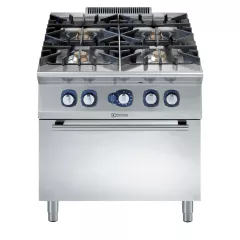 Masina de gatit cu 4 arzatoare (6 kW fiecare) Electrolux Professional, alimentare pe gaz, si cuptor alimentare pe gaz (8,5 kW)